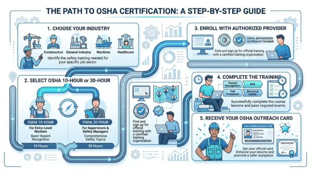 how to get OSHA certification step by step