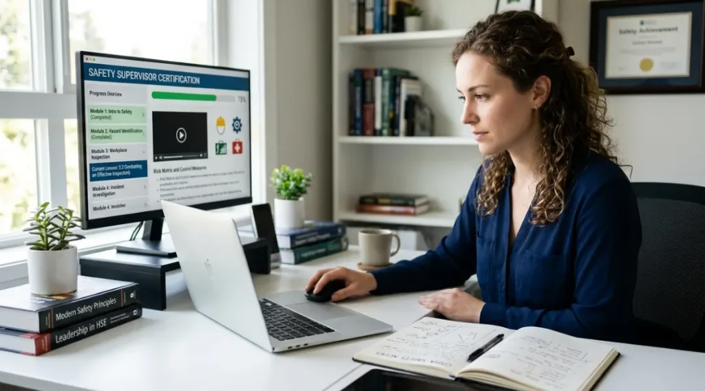 completing OSHA 30-hour online training course for supervisor certification