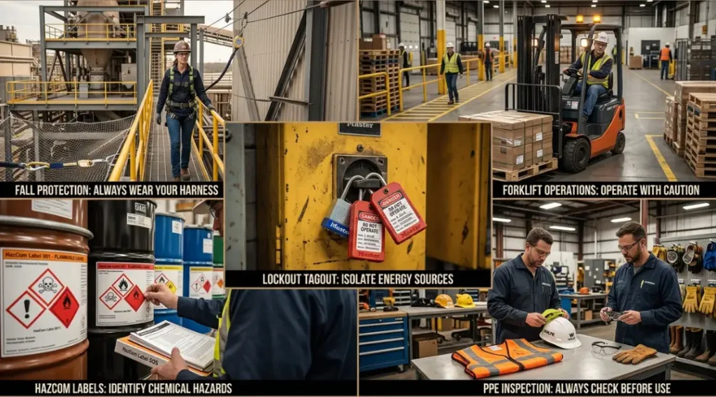 common workplace hazards covered in OSHA certification training